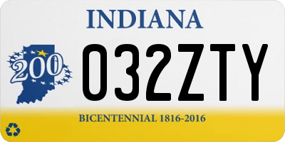 IN license plate 032ZTY