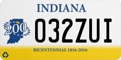 IN license plate 032ZUI