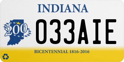 IN license plate 033AIE