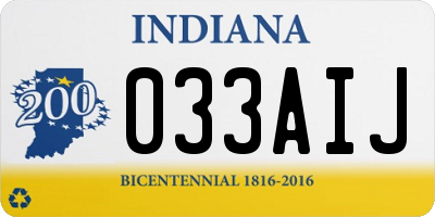 IN license plate 033AIJ