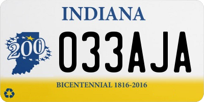 IN license plate 033AJA