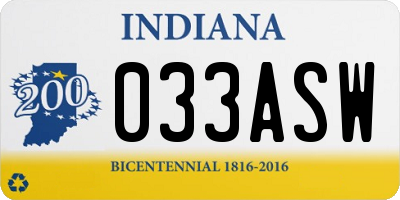 IN license plate 033ASW
