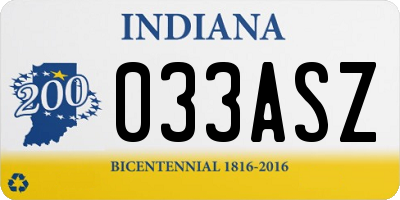 IN license plate 033ASZ