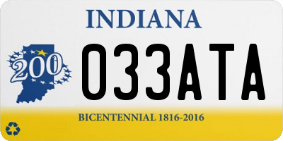IN license plate 033ATA