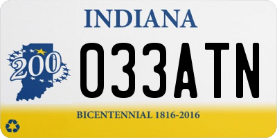 IN license plate 033ATN