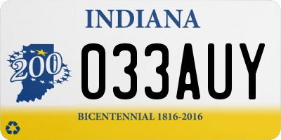 IN license plate 033AUY