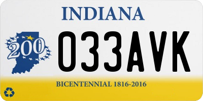 IN license plate 033AVK
