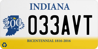 IN license plate 033AVT