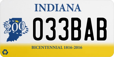 IN license plate 033BAB