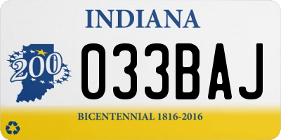 IN license plate 033BAJ