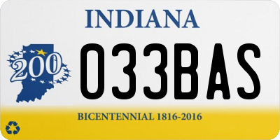 IN license plate 033BAS