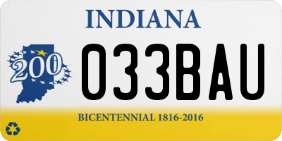 IN license plate 033BAU