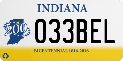 IN license plate 033BEL