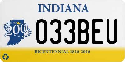 IN license plate 033BEU