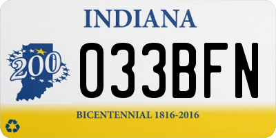 IN license plate 033BFN