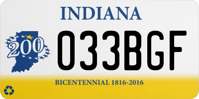 IN license plate 033BGF