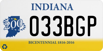 IN license plate 033BGP