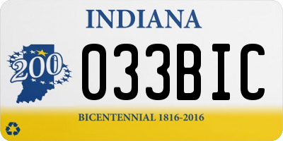 IN license plate 033BIC