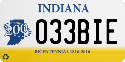 IN license plate 033BIE