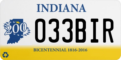 IN license plate 033BIR