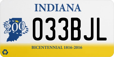 IN license plate 033BJL