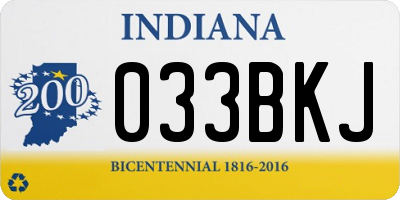 IN license plate 033BKJ