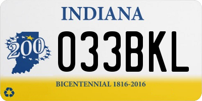 IN license plate 033BKL