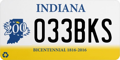 IN license plate 033BKS