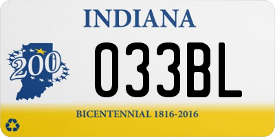 IN license plate 033BL