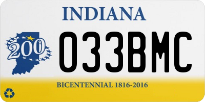 IN license plate 033BMC