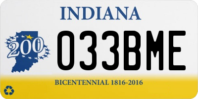 IN license plate 033BME