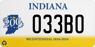 IN license plate 033BO