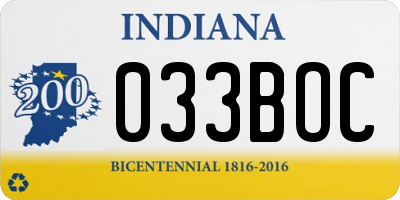 IN license plate 033BOC