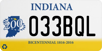IN license plate 033BQL