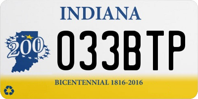IN license plate 033BTP