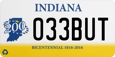 IN license plate 033BUT