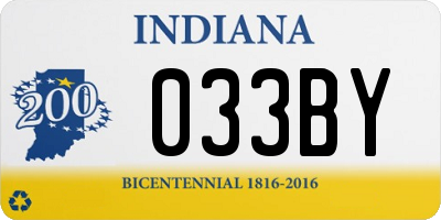 IN license plate 033BY