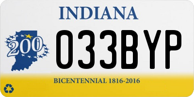 IN license plate 033BYP