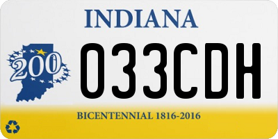 IN license plate 033CDH