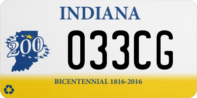 IN license plate 033CG