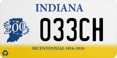 IN license plate 033CH