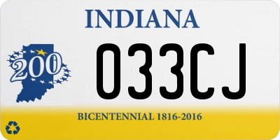 IN license plate 033CJ