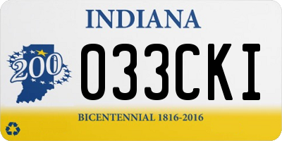 IN license plate 033CKI