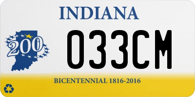 IN license plate 033CM