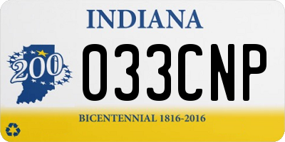 IN license plate 033CNP