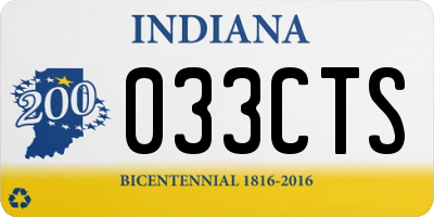 IN license plate 033CTS