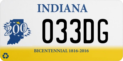 IN license plate 033DG