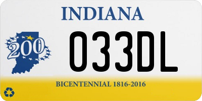 IN license plate 033DL