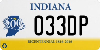 IN license plate 033DP