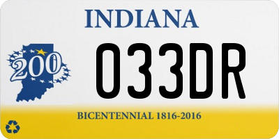 IN license plate 033DR